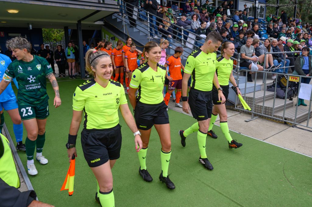 Referees walking out.