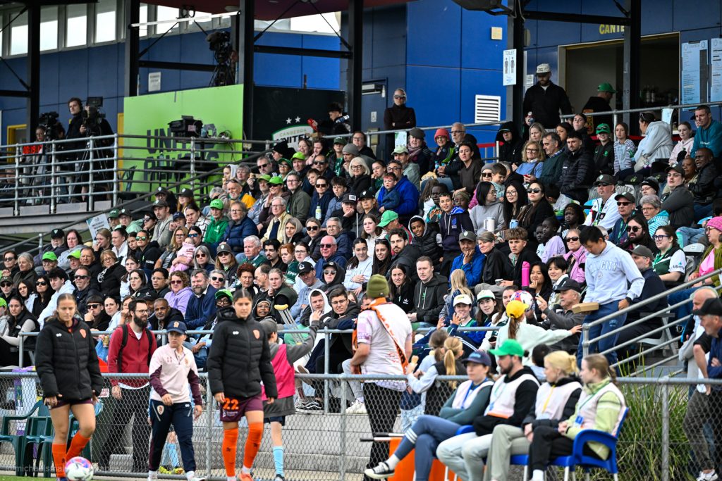 Expectant Canberra United crowd.