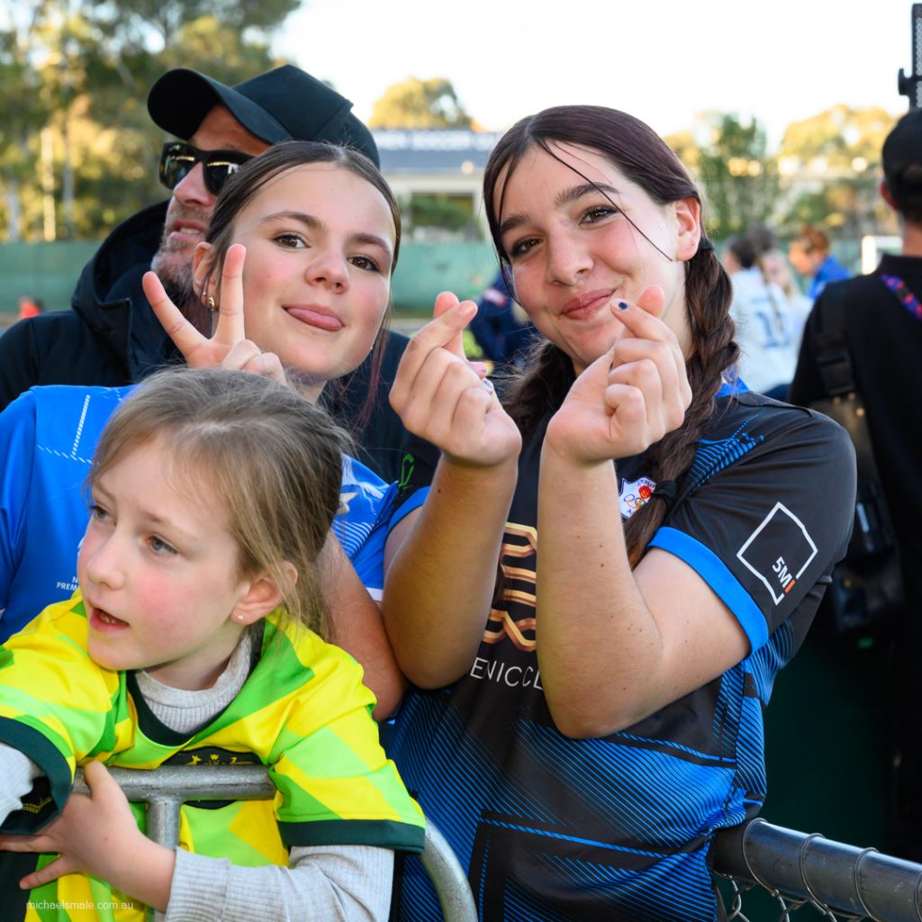 Happy fans from Canberra Olympic.